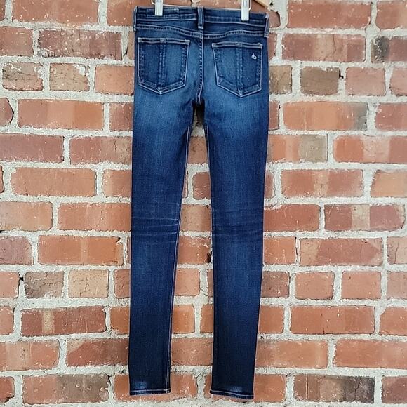 Rag & Bone Women's Skinny Low Rise Blue Denim Jeans in Kensington 24 | Girl's 12 - Picture 6 of 16